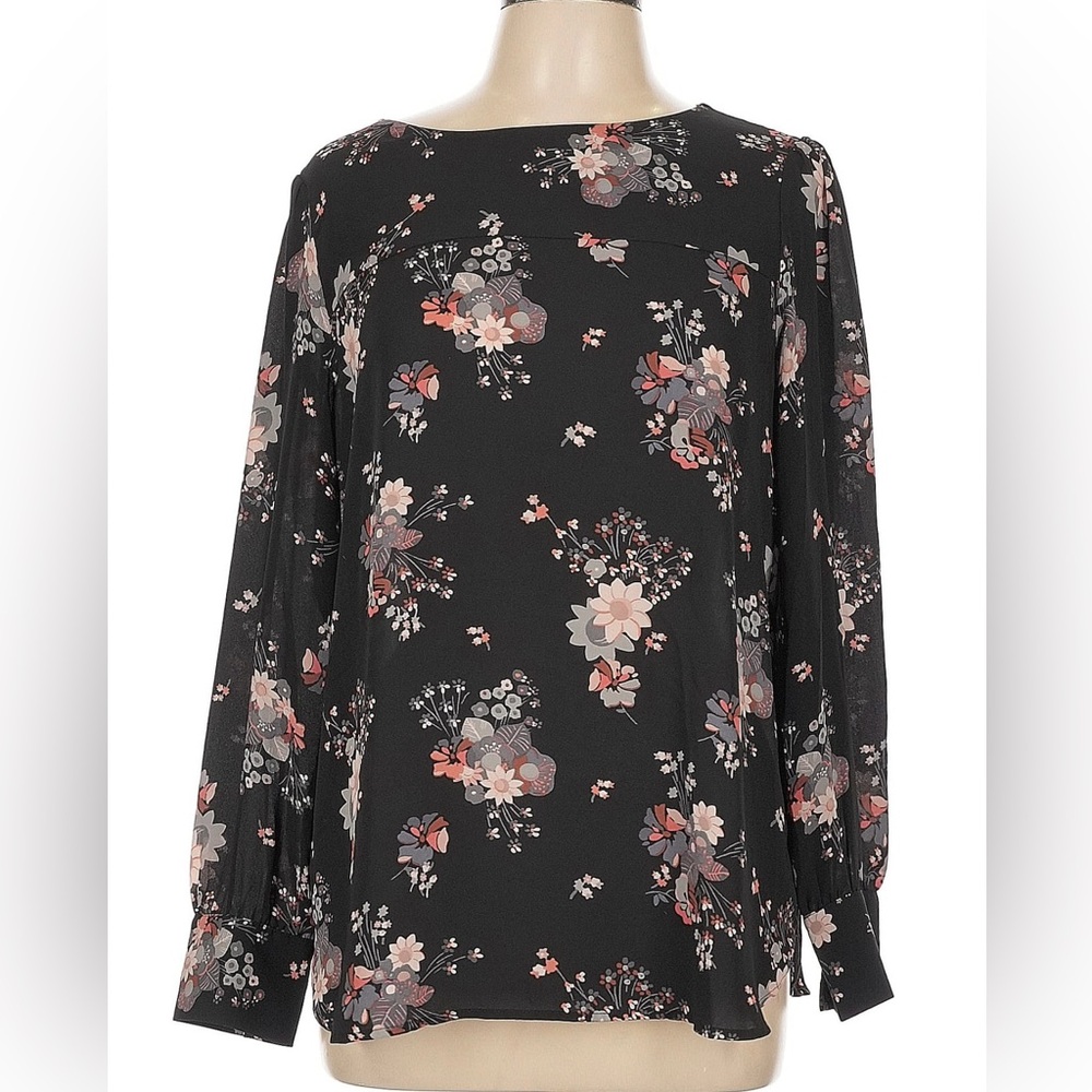 LOFT Black Floral Women's Top